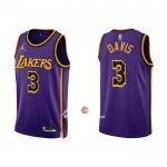 Maglia Los Angeles Lakers Anthony Davis NO 3 Statement 2022-23 Viola