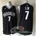 Maglia NBA Rivoluzione 30 Lin,Brooklyn Nets Nero