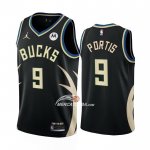 Maglia Milwaukee Bucks Bobby Portis NO 9 Statement 2022-23 Nero