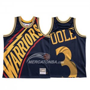 Maglia Golden State Warriors Jordan Poole Mitchell & Ness Big Face Blu