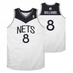 Maglia NBA Rivoluzione 30 retro Williams,Brooklyn Nets Bianco