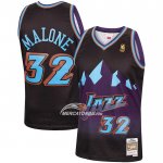 Maglia Utah Jazz Karl Malone NO 32 Mitchell & Ness 1996-97 Nero