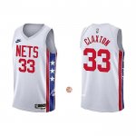 Maglia Brooklyn Nets Nic Claxton NO 33 Classic 2022-23 Bianco