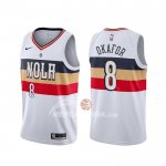 Maglia New Orleans Pelicans Jahlil Okafor Earned Bianco