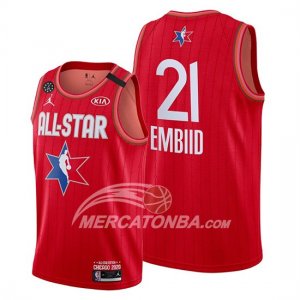 Maglia All Star 2020 Philadelphia 76ers Joel Embiid Rosso