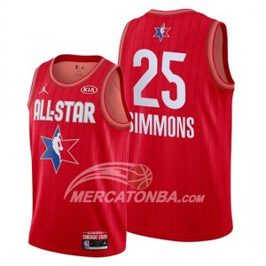 Maglia All Star 2020 Philadelphia 76ers Ben Simmons Rosso