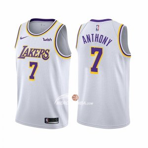 Maglia Los Angeles Lakers Carmelo Anthony NO 7 Association 2021 Bianco