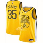 Maglia Golden State Warriors Kevin Durant NO 35 Earned Giallo
