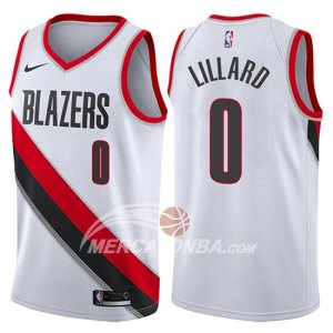 Maglia NBA Damian Lillard Portland Trail Blazers 2017-18 Bianco