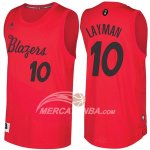 Maglia NBA Christmas 2016 Jake Layman Portland Trail Blazers Rosso