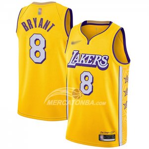 Maglia Los Angeles Lakers Kobe Bryant Citta Edition Giallo