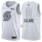 Maglia NBA Damian Lillard All Star 2018 Portland Trail Blazers Bianco