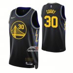 Maglia Golden State Warriors Stephen Curry NO 30 Citta 2021-22 Nero