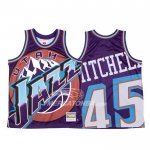 Maglia Utah Jazz Donovan Mitchell Mitchell & Ness Big Face Viola