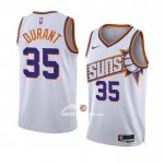 Maglia Phoenix Suns Kevin Durant NO 35 Association 2023-24 Bianco