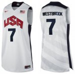 Maglia NBA Westbrook,USA 2012 Bianco