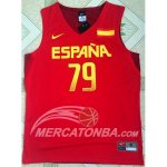 Maglia NBA Juegos Olimpicos Rio Spagna Rubio Rosso 2016