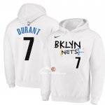 Felpas con Capucha Brooklyn Nets Kevin Durant Citta 2022-23 Bianco