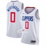 Maglia Los Angeles Clippers Russell Westbrook NO 0 Association 2022-23 Bianco