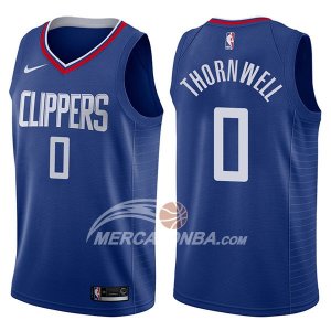 Maglia NBA Los Angeles Clippers Sindarius Thornwell Icon 2017-18 Blu