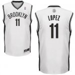 Maglia NBA Rivoluzione 30 Lopez,Brooklyn Nets Bianco