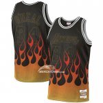 Maglia Los Angeles Lakers Shaquille O'neal Flames Nero