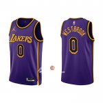 Maglia Los Angeles Lakers Russell Westbrook NO 0 Statement 2022-23 Viola