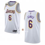 Maglia Los Angeles Lakers LeBron James NO 6 Association 2022-23 Bianco