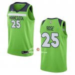 Maglia Minnesota Timberwolves Derrick Rose NO 25 Statement 2020-21 Verde