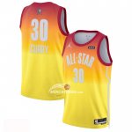 Maglia All Star 2023 Golden State Warriors Stephen Curry NO 30 Arancione