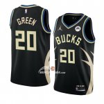 Maglia Milwaukee Bucks A.c. Green NO 20 Statement 2022-23 Nero