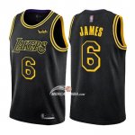 Maglia Los Angeles Lakers LeBron James Citta 2021-22 Nero