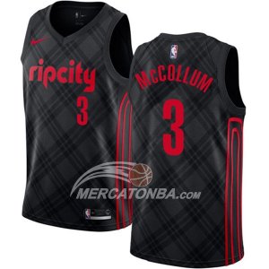 Maglia NBA Portland Trail Blazers C.j. Mccollum Ciudad Nero