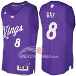 Maglia NBA Christmas 2016 Rudy Gay Sacramento Kings Purpura