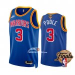 Maglia Golden State Warriors Jordan Poole NO 3 Classic 2022 NBA Finals Blu