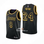 Maglia Los Angeles Lakers Kobe Bryant NO 8 24 Black Mamba Nero