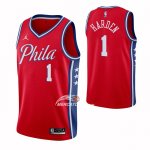Maglia Philadelphia 76ers James Harden NO 1 Statement 2020-21 Rosso