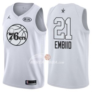 Maglia NBA Jimmy Joel Embiid All Star 2018 Philadelphia 76ers Bianco