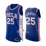 Maglia Philadelphia 76ers Joel Embiid NO 25 Icon Autentico Blu