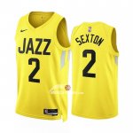 Maglia Utah Jazz Collin Sexton NO 2 Icon 2022-23 Giallo