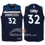Maglia NBA Bambino Minnesota Timberwolves Karl-anthony Towns 2017-18 Blu