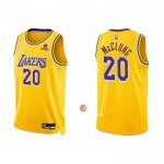 Maglia Los Angeles Lakers Mac Mcclung NO 20 75th Anniversary 2021-22 Giallo