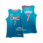 Maglia Oklahoma City Thunder Carmelo Anthony NO 7 Citta 2018-19 Blu
