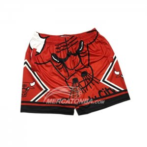 Pantaloni Chicago Bulls Mitchell & Ness Big Face Rosso