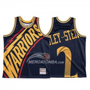 Maglia Golden State Warriors Willie Cauley Stein Mitchell & Ness Big Face Blu