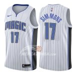 Maglia NBA Orlando Magic Jonathon Simmons Association 2017-18 Bianco