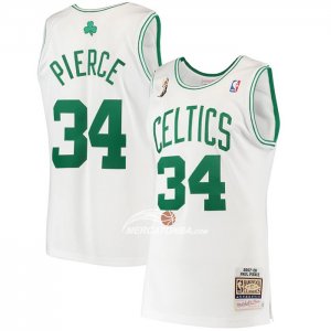 Maglia Boston Celtics Paul Pierce NO 34 Mitchell & Ness 2007-08 Bianco
