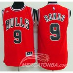 Maglia NBA Rondo,Chicago Bulls Rosso