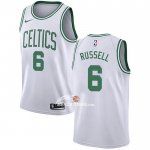 Maglia Boston Celtics Bill Russell NO 6 Association Bianco