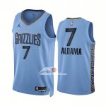 Maglia Memphis Grizzlies Santi Aldama NO 7 Statement 2022-23 Blu